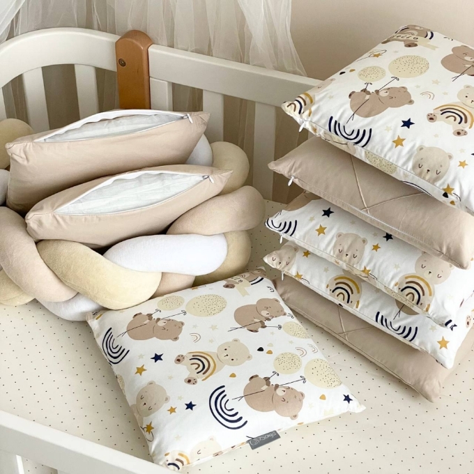Set lenjerie Patut Bebe Copii 7 piese Ursulet de plus (2)